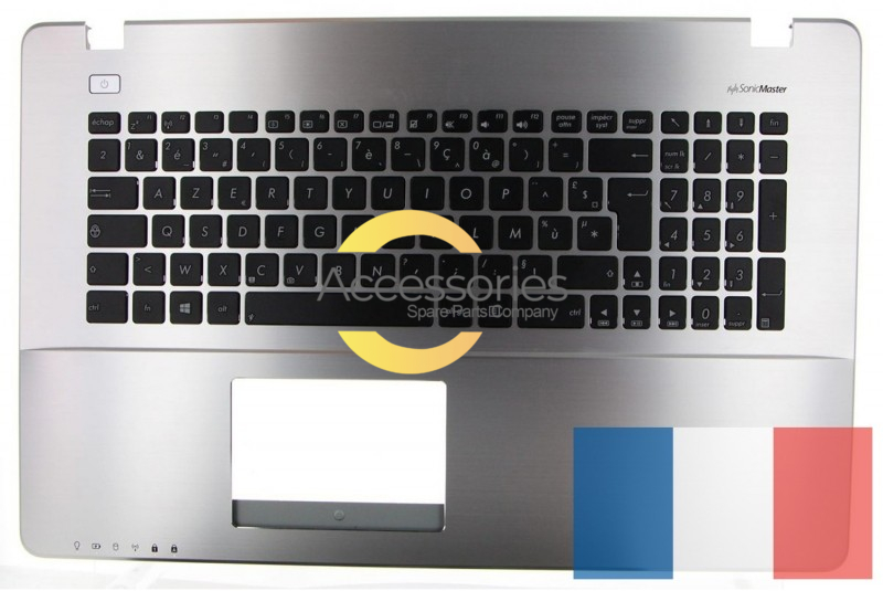 Clavier AZERTY gris de PC portable Asus