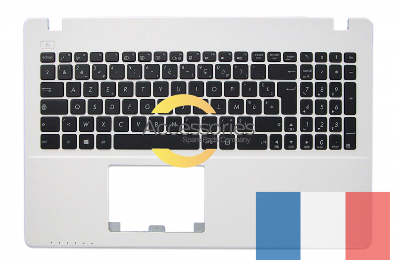 Clavier AZERTY blanc de PC portable Asus