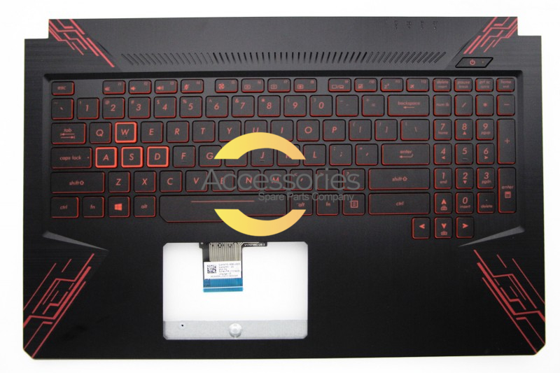Clavier rétroéclairé noir et rouge QWERTY TUF Gaming de PC portable Asus