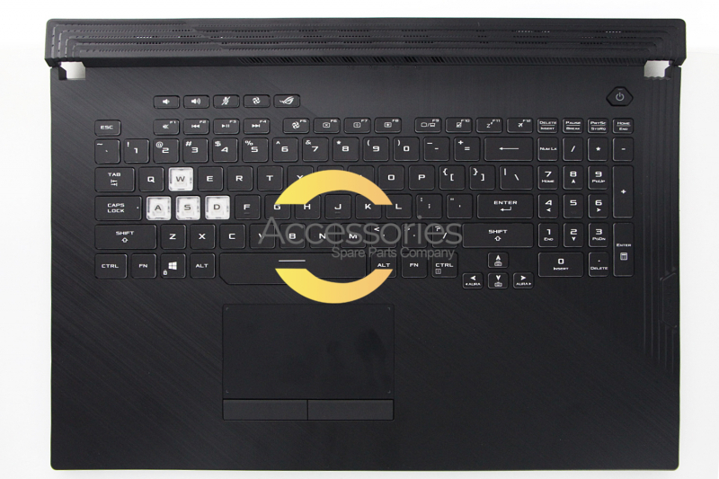 Clavier noir rétroéclairé QWERTY américain ROG Strix de PC portable Asus