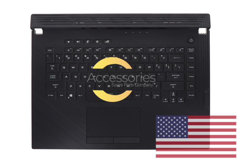 Clavier QWERTY américain noir rétroéclairé ROG Strix de PC portable Asus