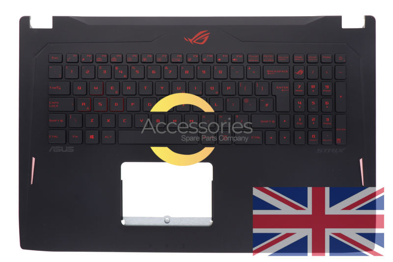 Asus Black QWERTY United Kingdom backlit keyboard