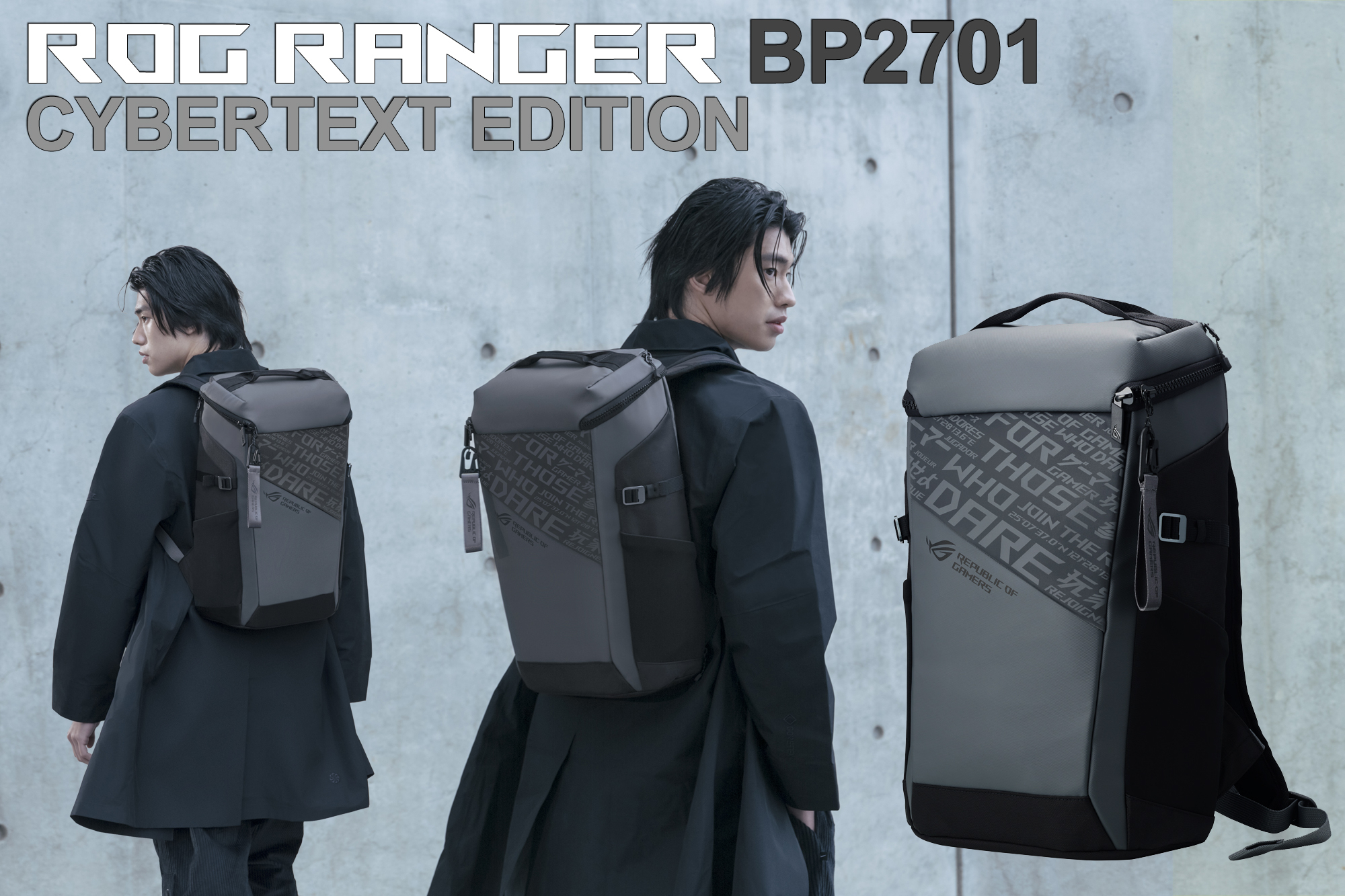 Asus Sac à dos ROG Ranger BP2701 gris Cybertext Edition