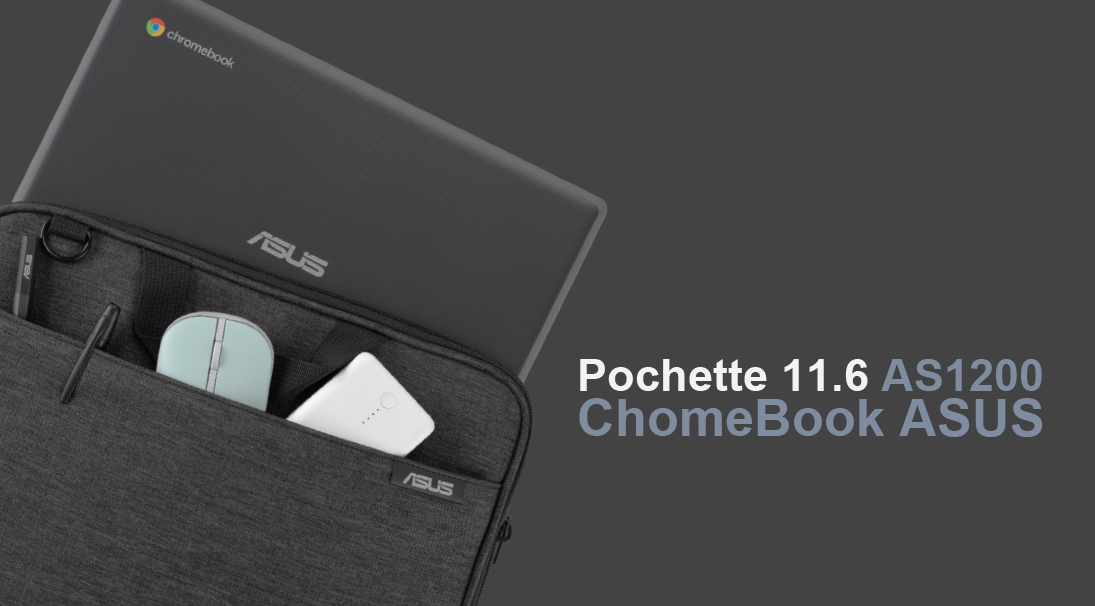 Pochette de protection grise pour Asus ChromeBook