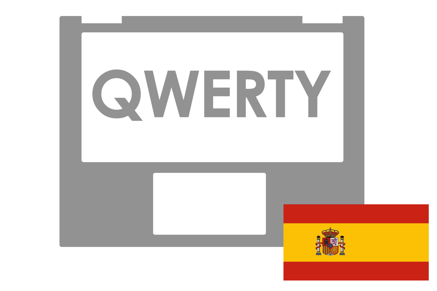 Clavier gris QWERTY espagnol Asus