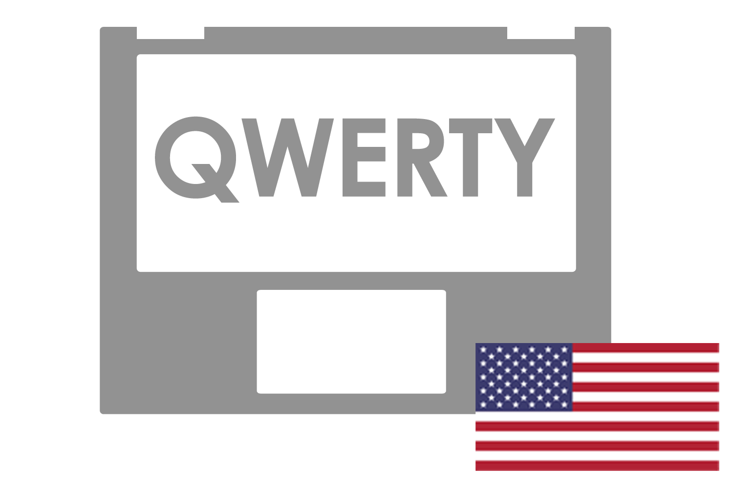 Clavier blanc QWERTY américain de PC Asus